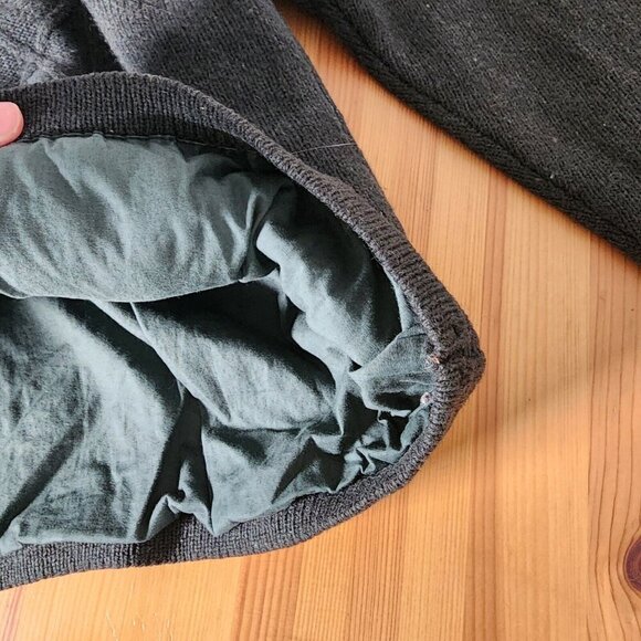 Carraig Donn Men's Quarter Zip Sweater Green Wool Cable Knit Pockets Ireland L - Picture 7 of 12